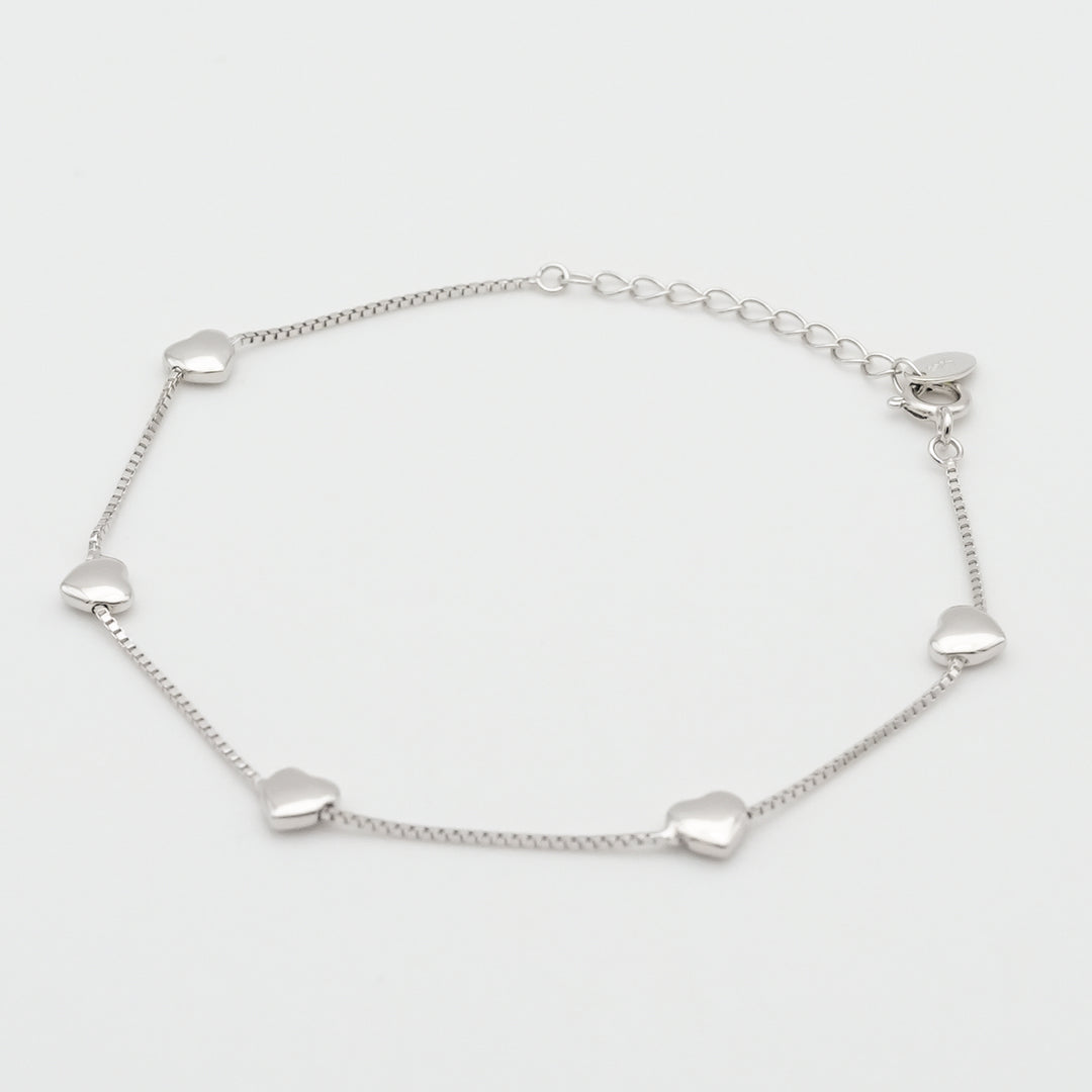 heart charm bracelet【在庫わずか】