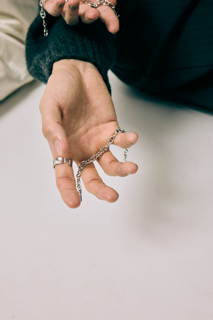 【Pair Item】Chaine bracelet & Lily Chaine bracelet［SILVER925］
