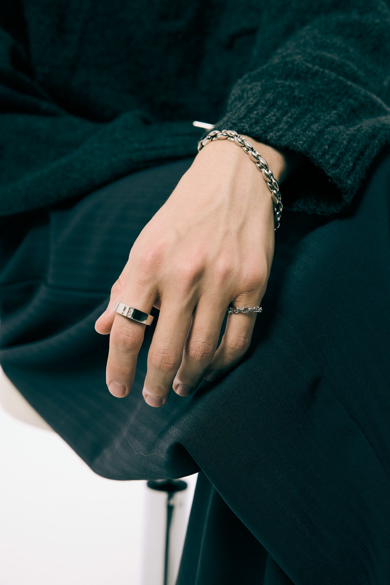 SILVER925 OVAL LINK BRACELET/シルバー/ブレスレット Oval Link bracelet – GRAiL