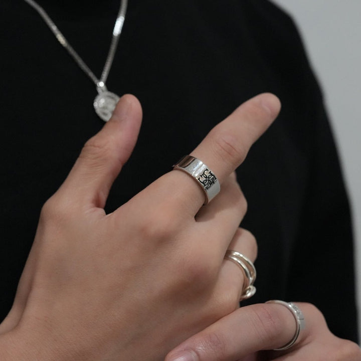 Cross logo ring 【SILVER logo】