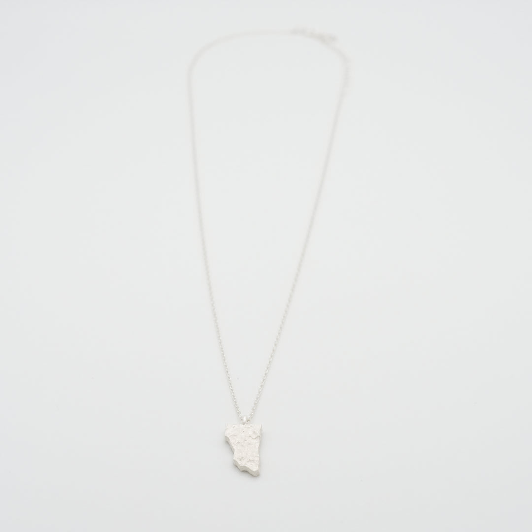 map shape necklace