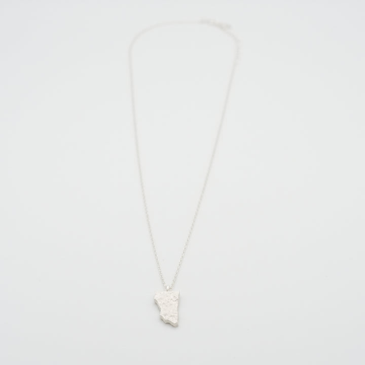 map shape necklace