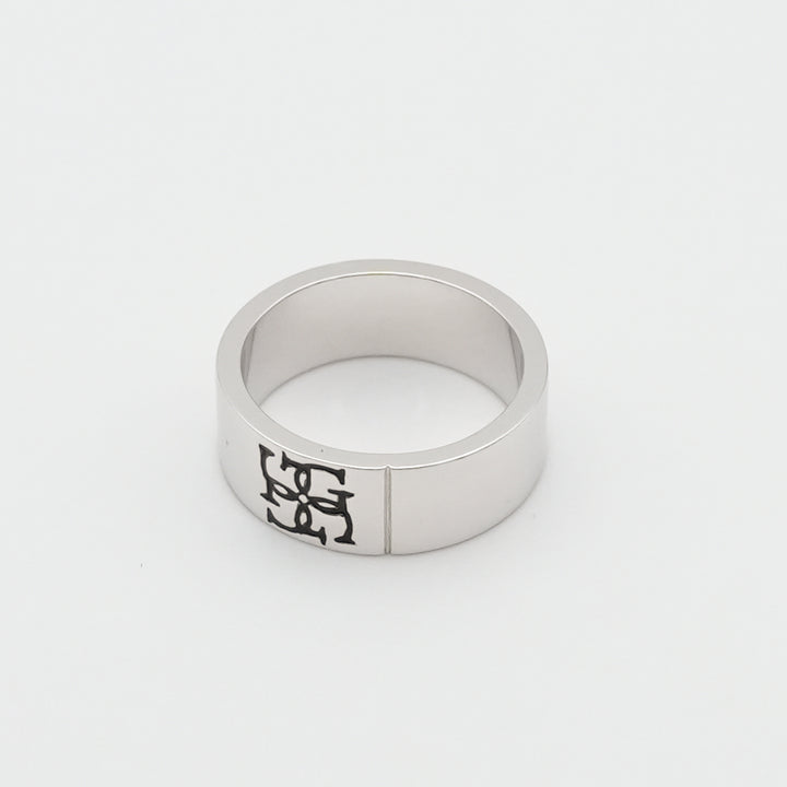 Cross logo ring【BLACK logo】