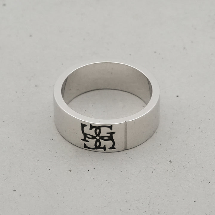 Cross logo ring【BLACK logo】