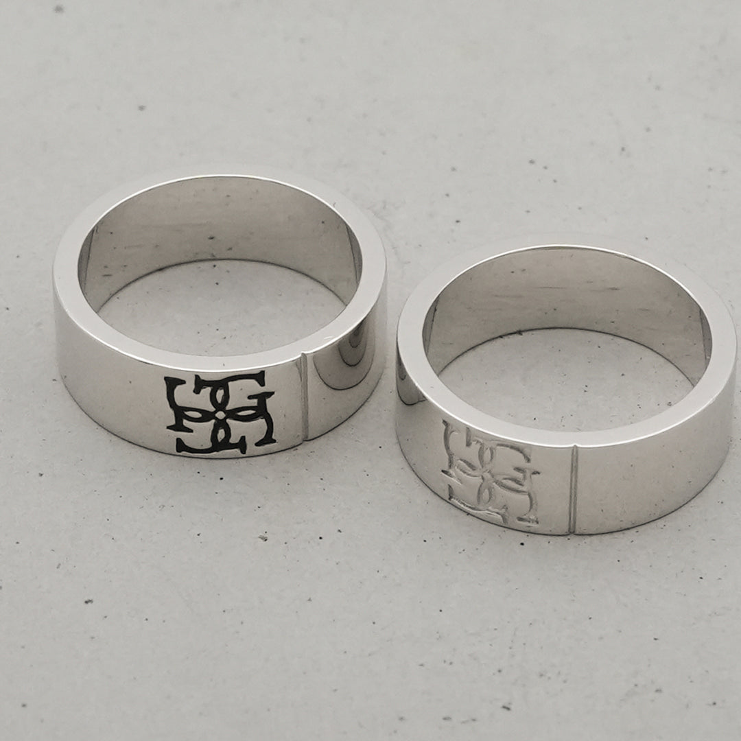 Cross logo ring【BLACK logo】