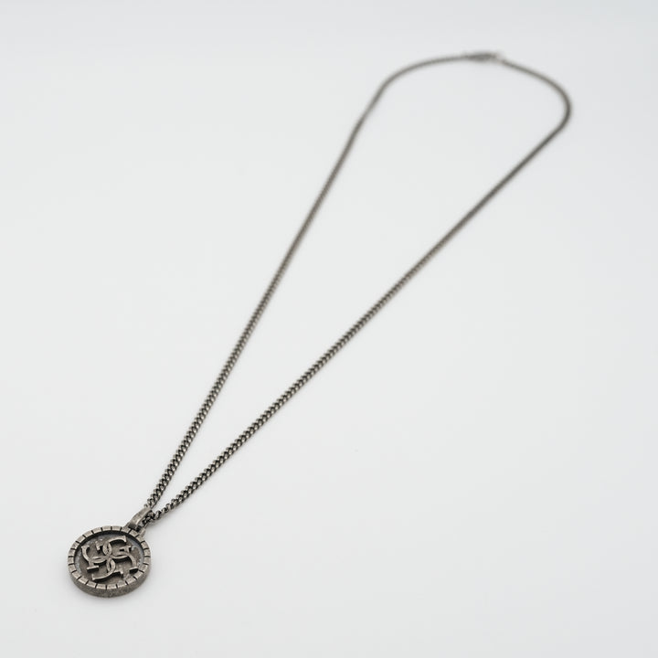 【在庫わずか】Cross Coin necklace 【SMOKED SILVER】