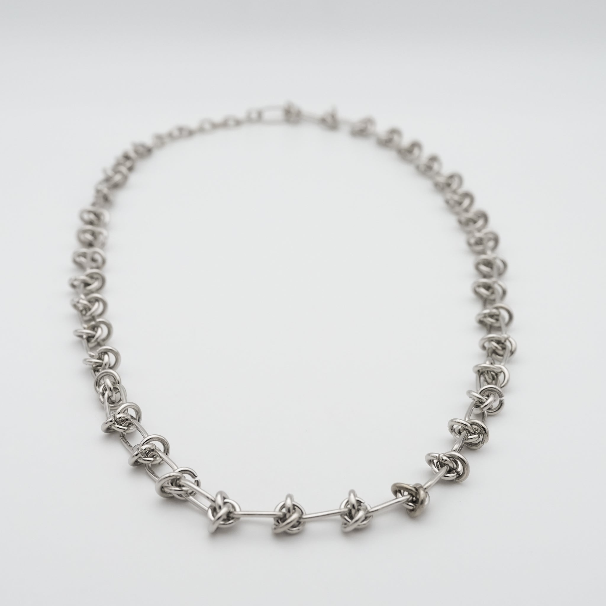 アクセサリー Vintage Silver Knot Chain Necklace 925 Chaine knot necklace【在庫わずか】 – GRAiL