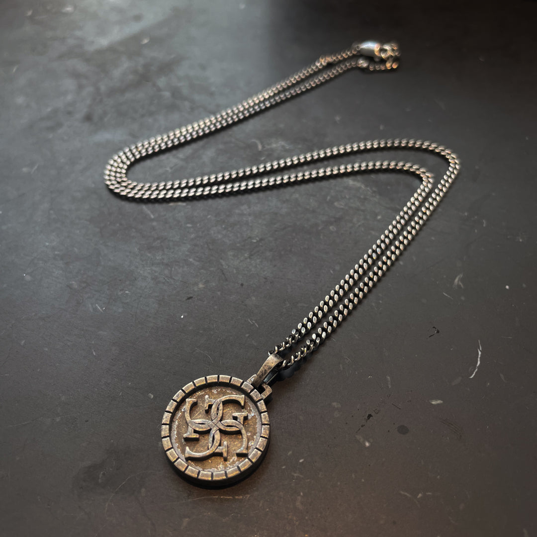 【在庫わずか】Cross Coin necklace 【SMOKED SILVER】