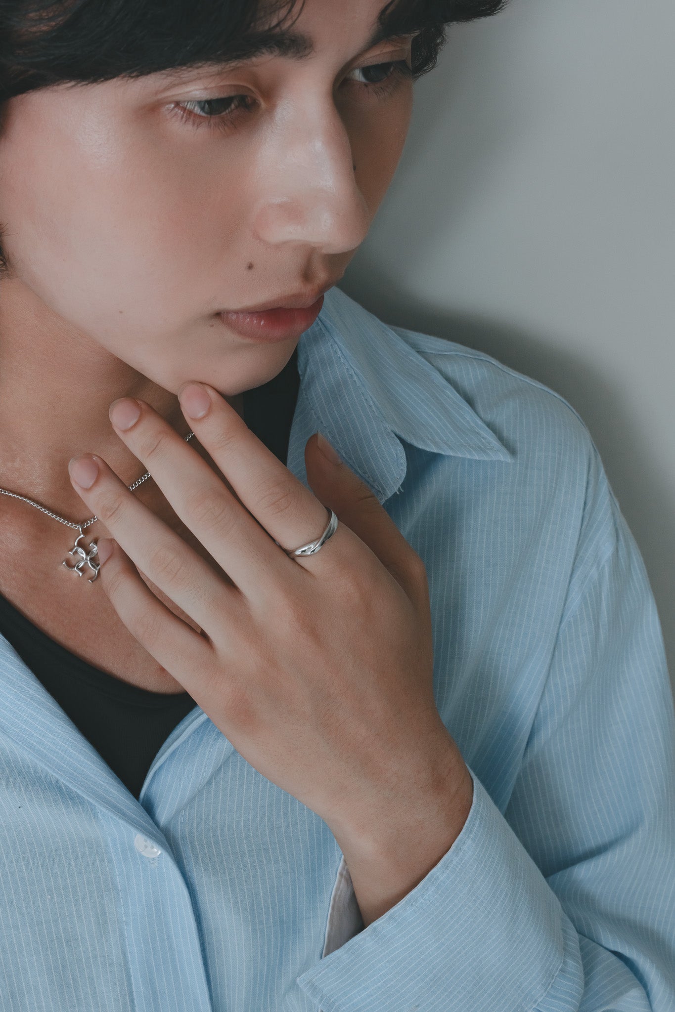 アクセサリー GRAiL Cross logo necklace - white silver cross logo necklace - white silver – GRAiL