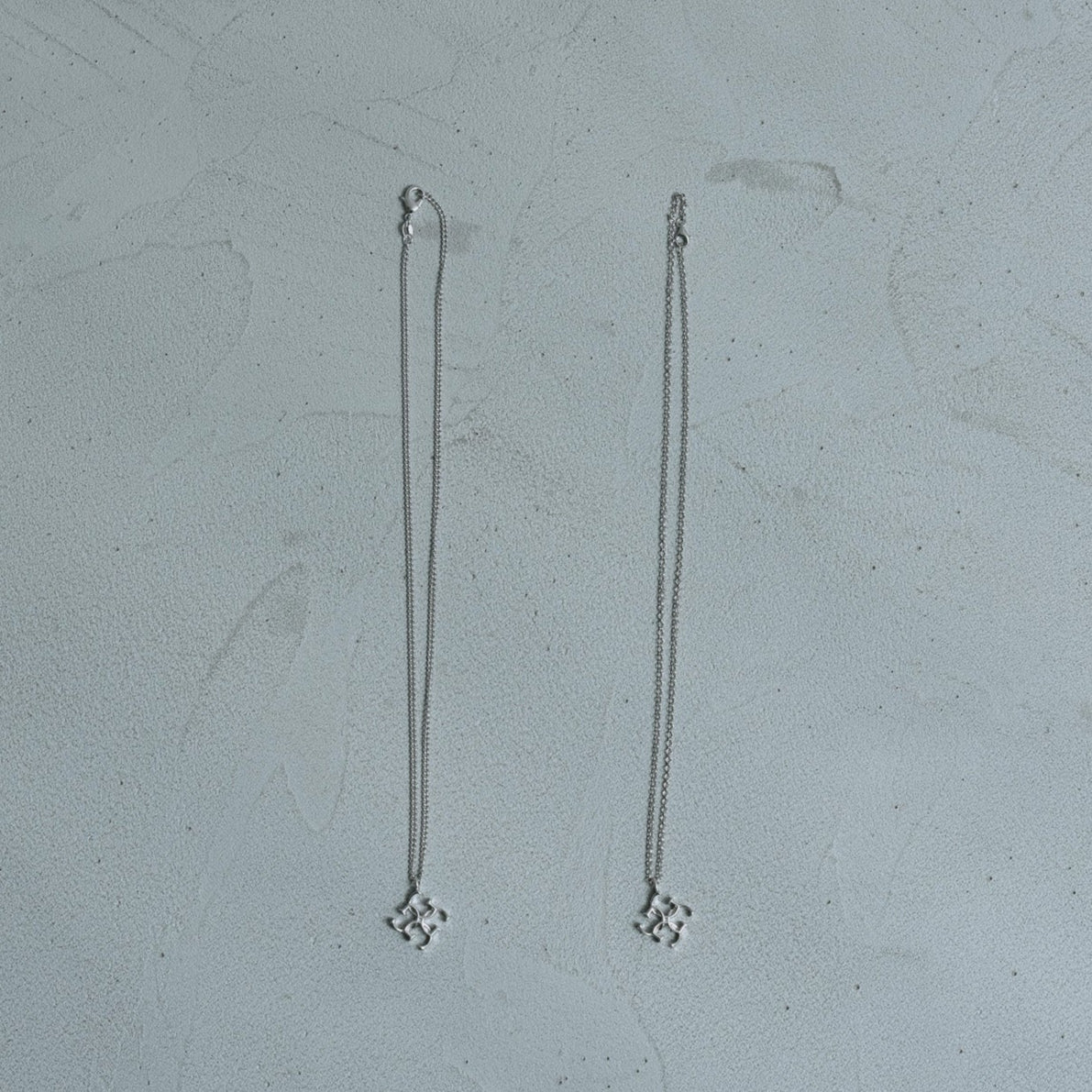 Cross logo necklace - white silver – GRAiL